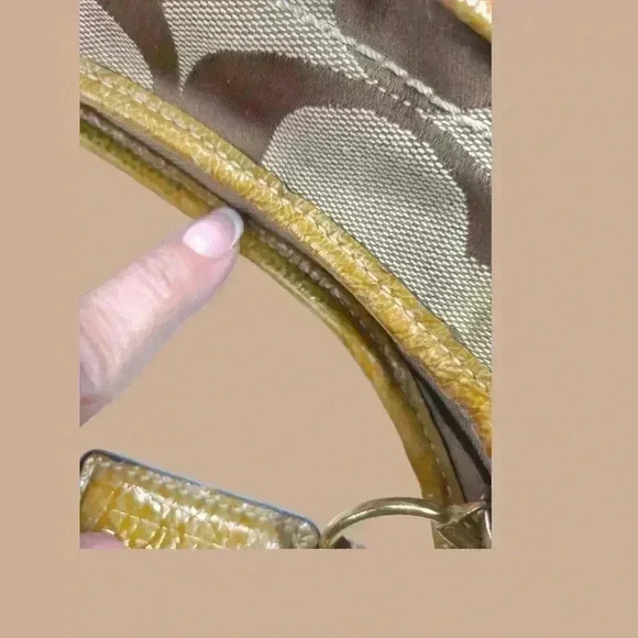 COACH Ergo shoulder Hobo in signature canvas tan/brown - Picture 10 of 14